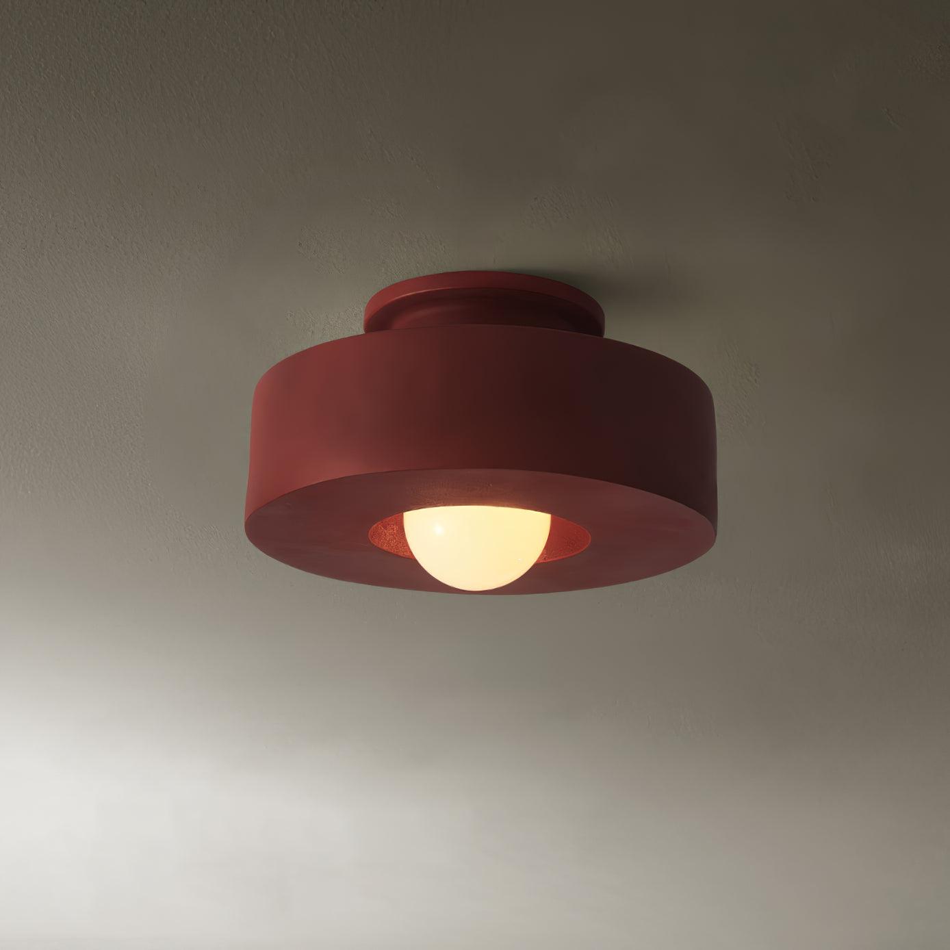 Simon Ceiling Lamp | Resin | 30cm Diameter, Available in Red, Green, Black
