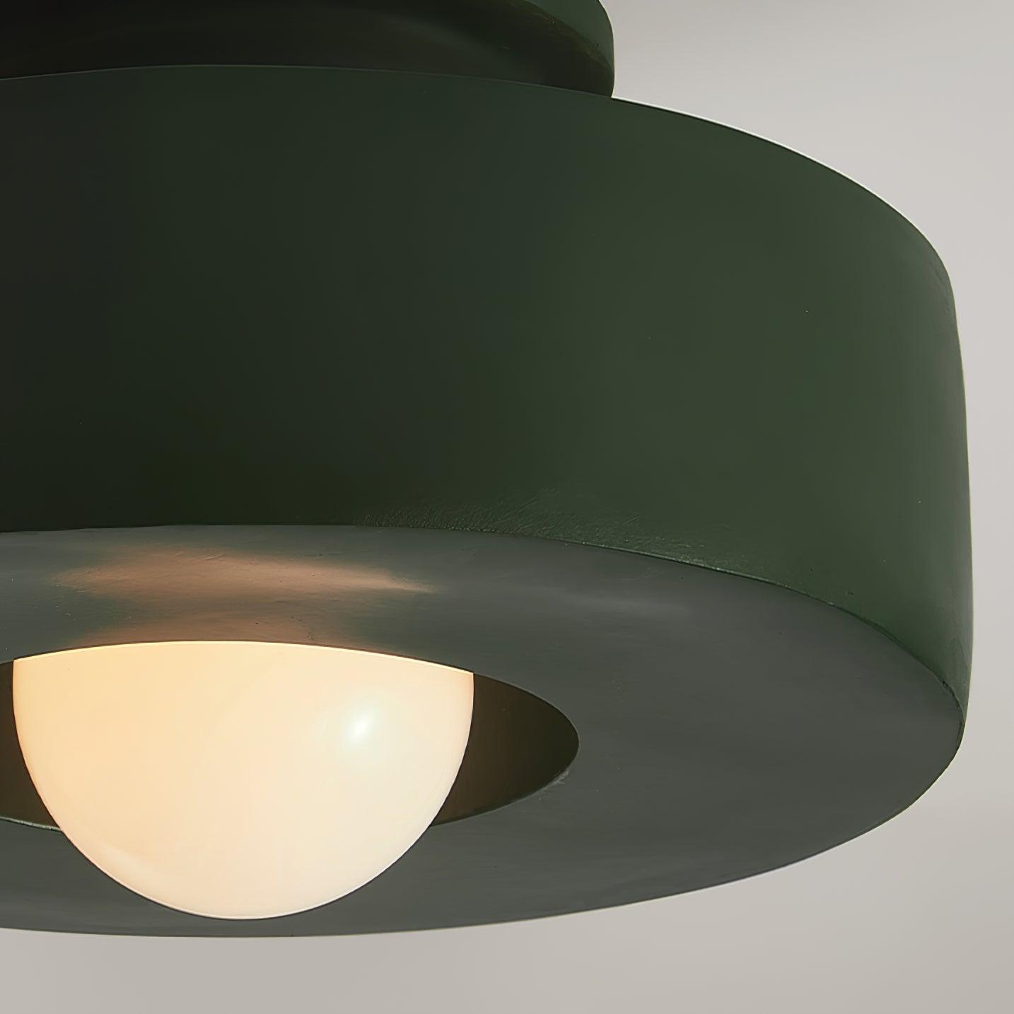 Simon Ceiling Lamp | Resin | 30cm Diameter, Available in Red, Green, Black