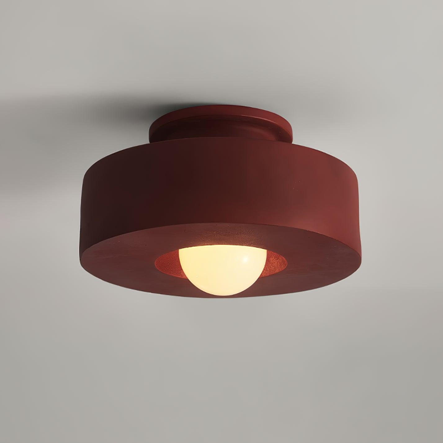 Simon Ceiling Lamp | Resin | 30cm Diameter, Available in Red, Green, Black