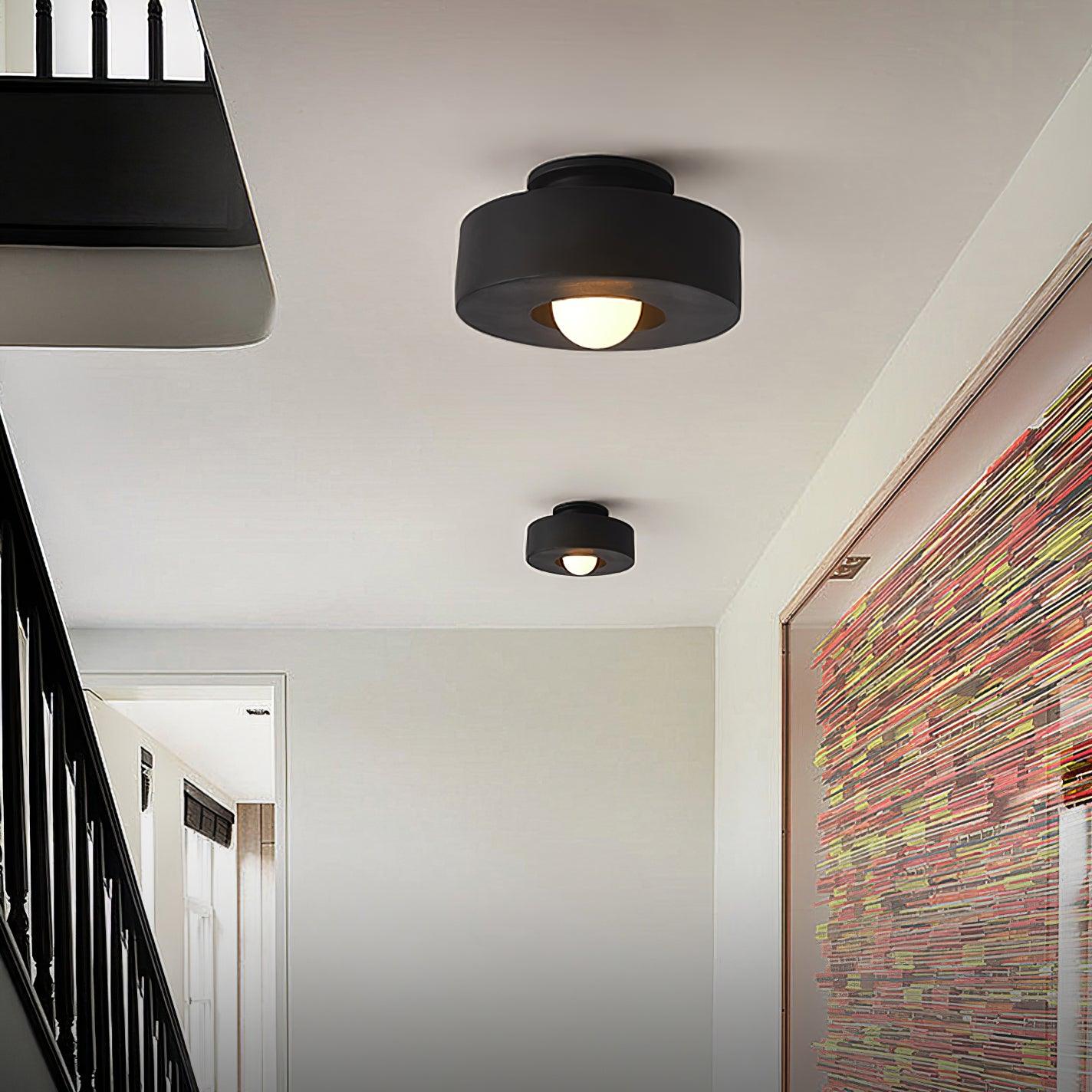 Simon Ceiling Lamp | Resin | 30cm Diameter, Available in Red, Green, Black