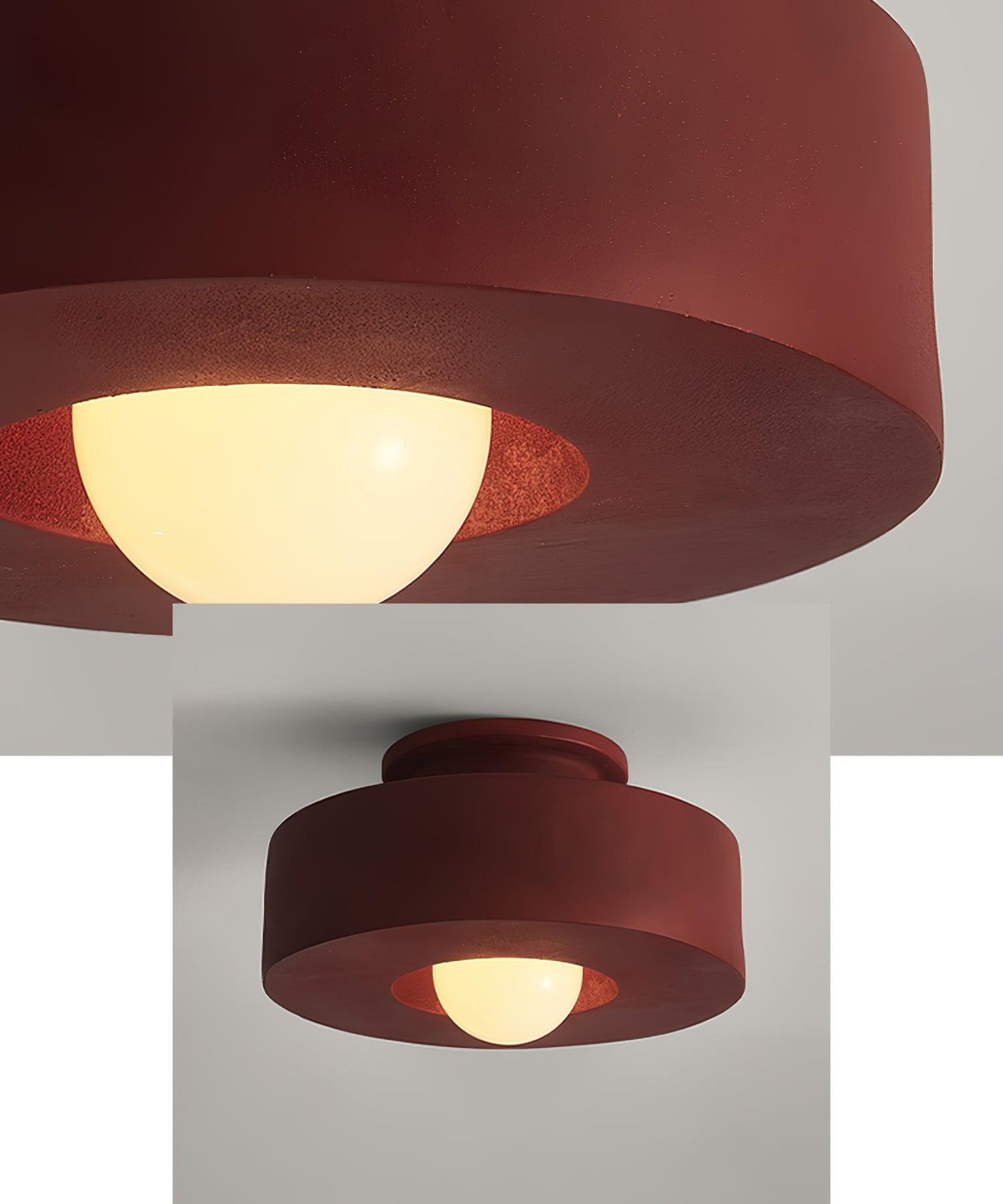 Simon Ceiling Lamp | Resin | 30cm Diameter, Available in Red, Green, Black