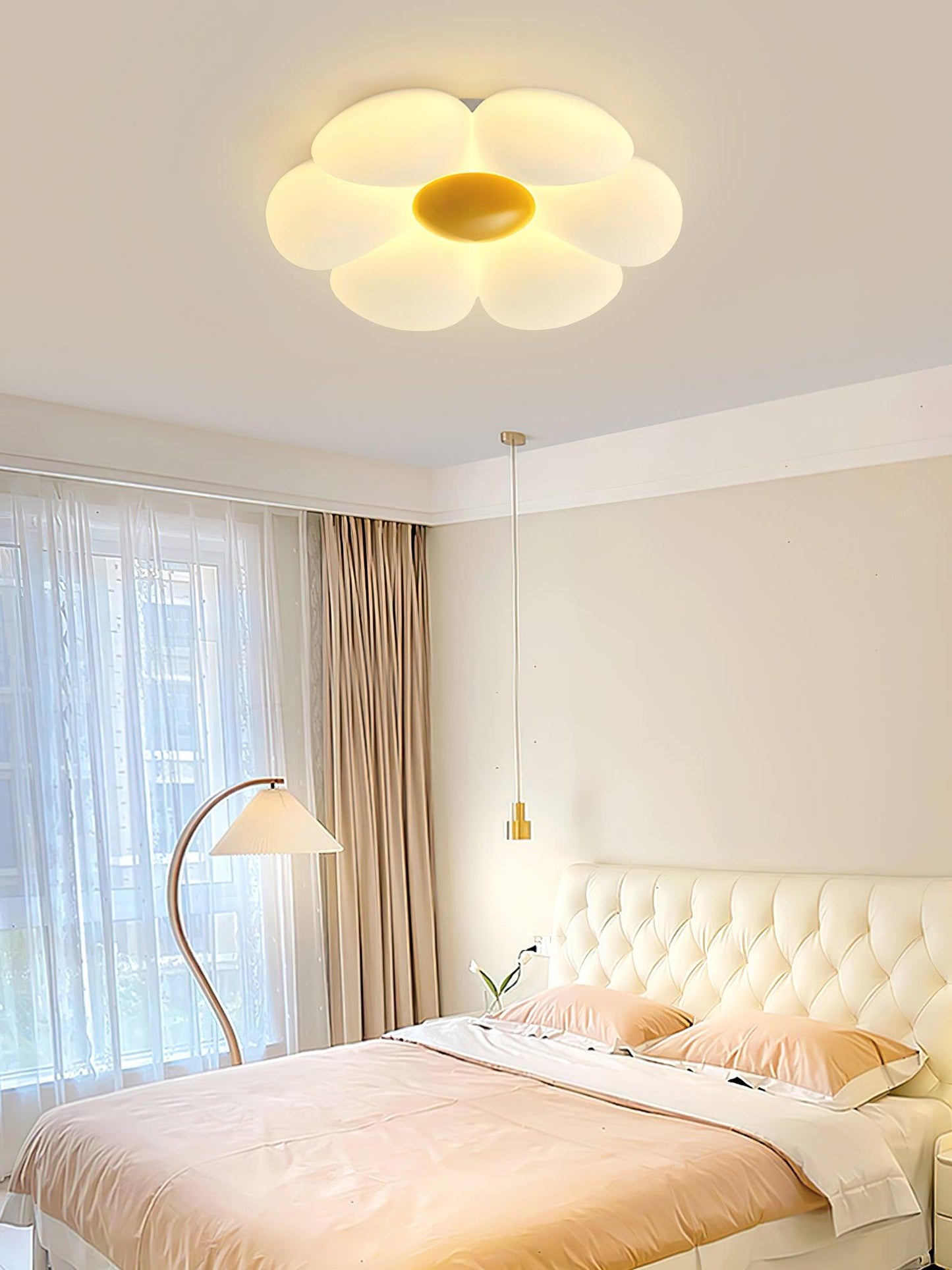 Flower Ceiling Lamp | Metal & Acrylic | 50cm Diameter | Dimmable Options Available
