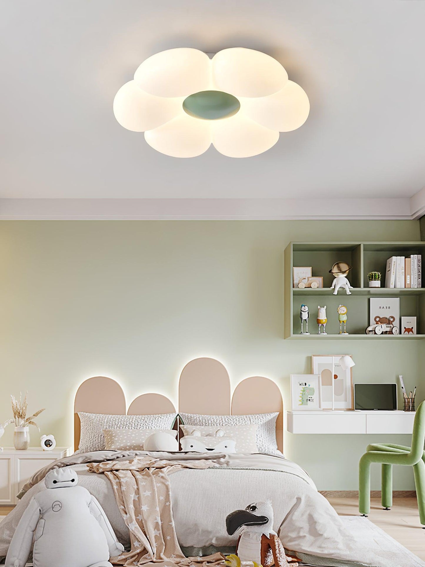 Flower Ceiling Lamp | Metal & Acrylic | 50cm Diameter | Dimmable Options Available