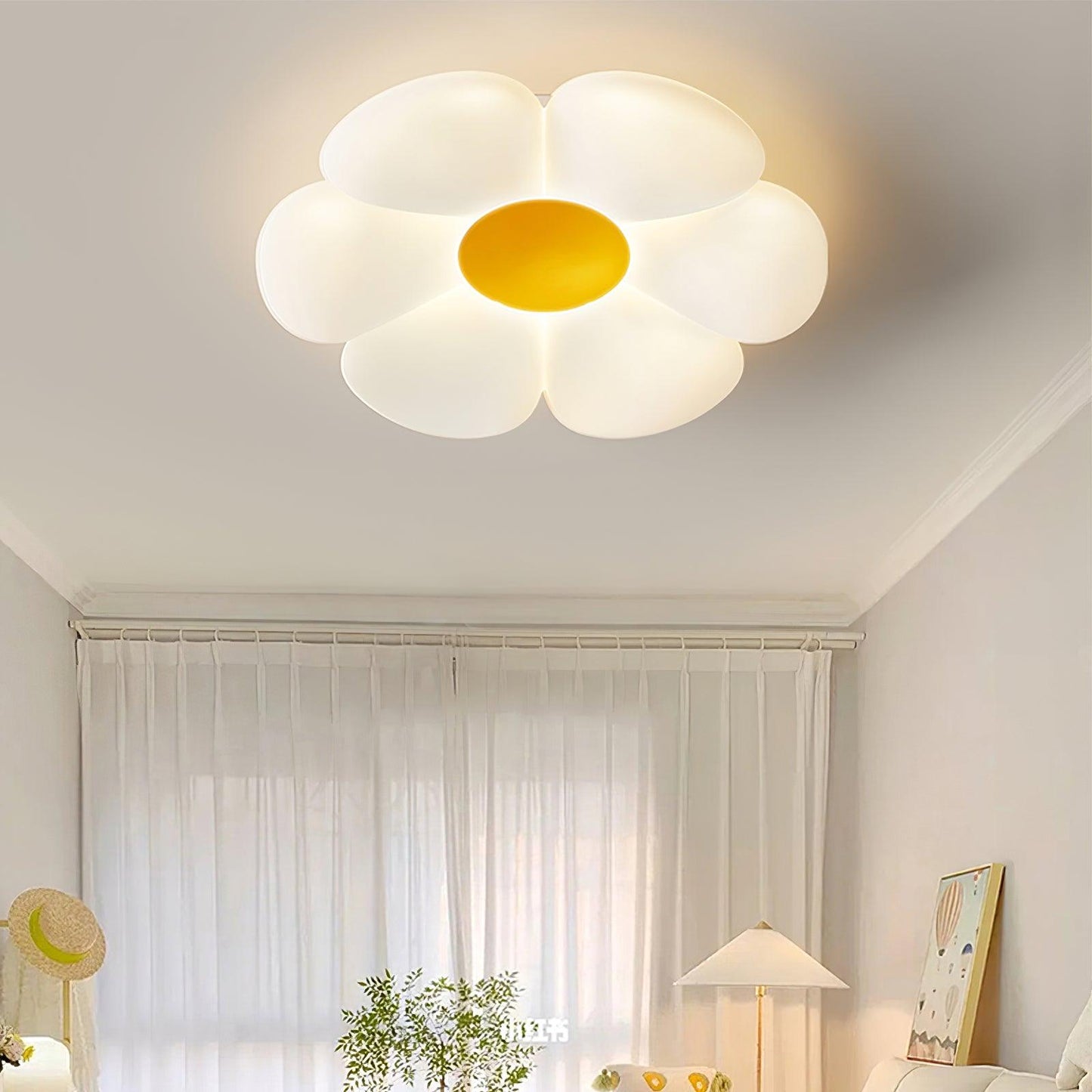 Flower Ceiling Lamp | Metal & Acrylic | 50cm Diameter | Dimmable Options Available
