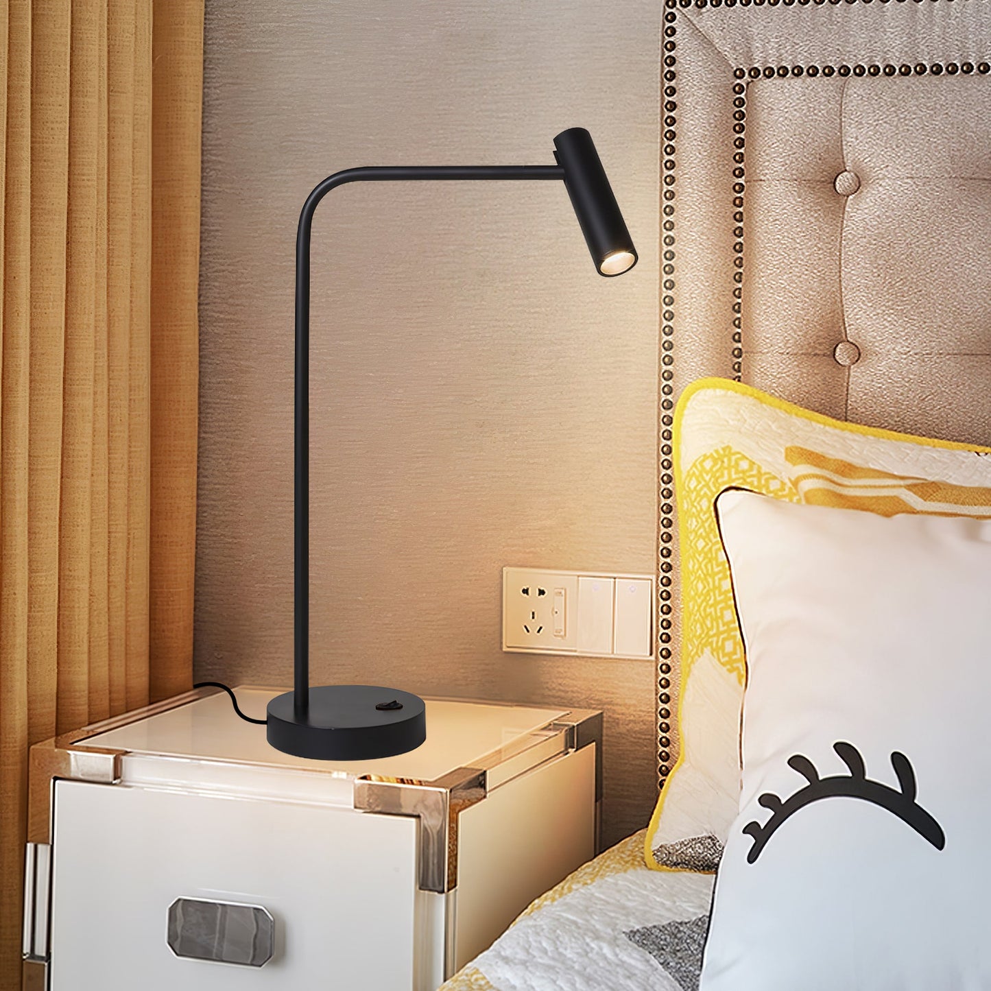 Skinny Table Lamp | Metal & Aluminum | Black, White, Sand Nickel, Gold