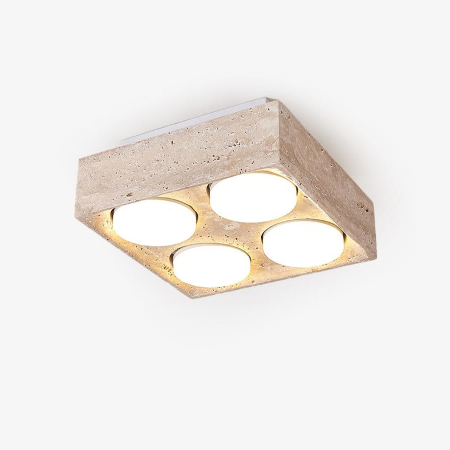 Sky Hole Ceiling Lamp | Yellow Travertine | 10cm Diameter