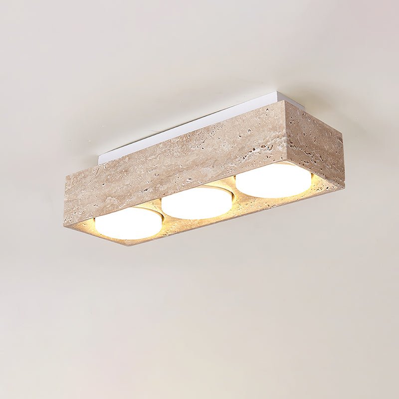 Sky Hole Ceiling Lamp | Yellow Travertine | 10cm Diameter