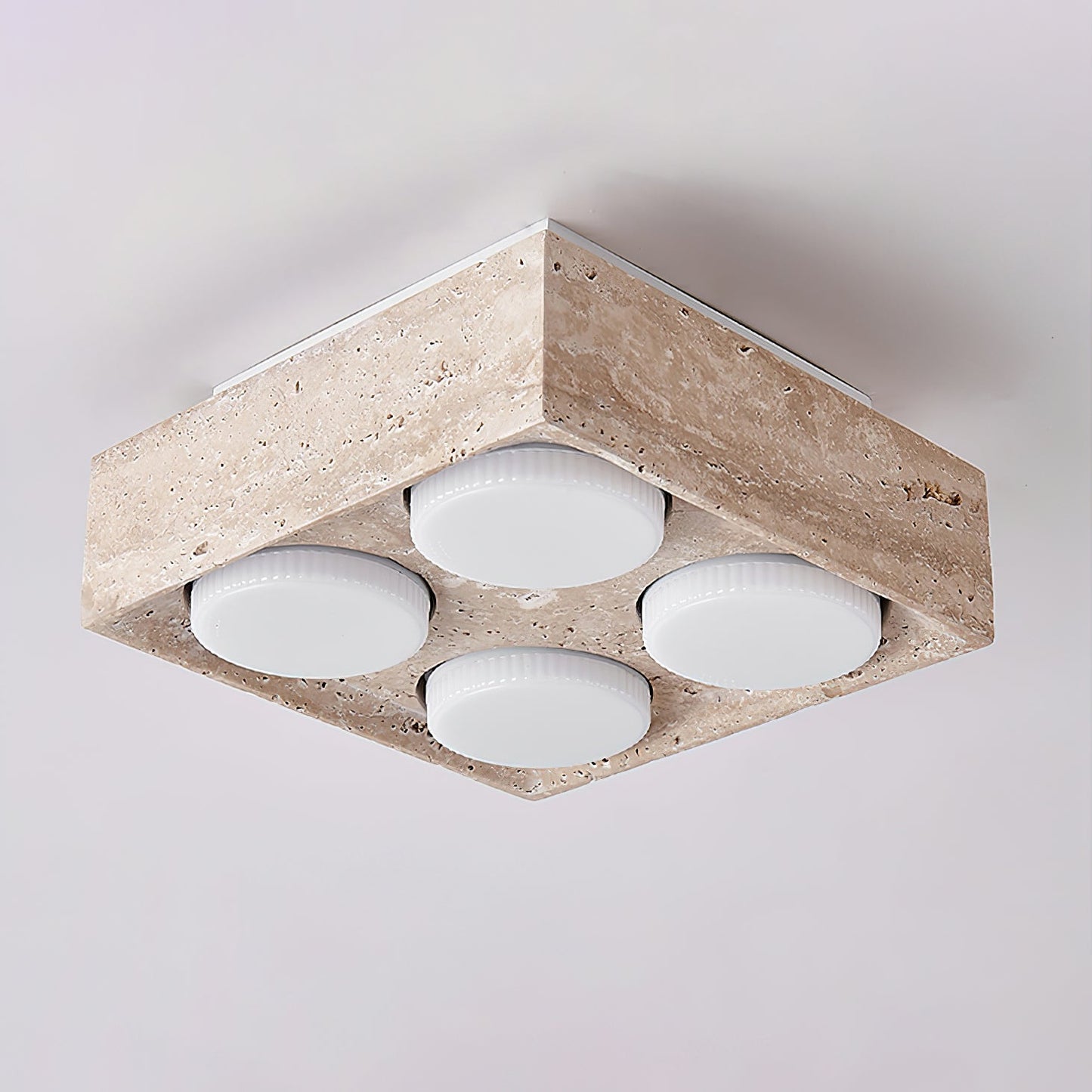 Sky Hole Ceiling Lamp | Yellow Travertine | 10cm Diameter