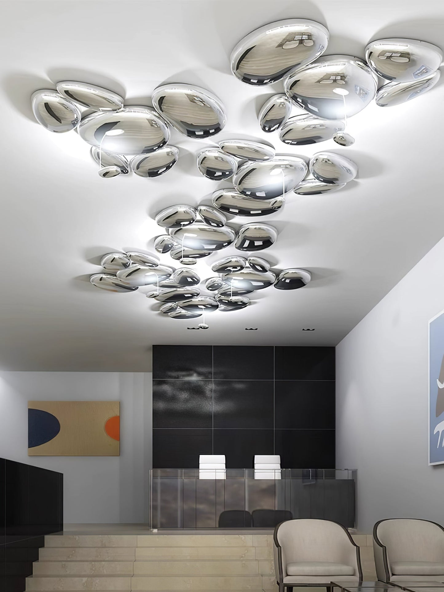 Skydro Ceiling Lamp | Polished Chrome | 5-6 Heads