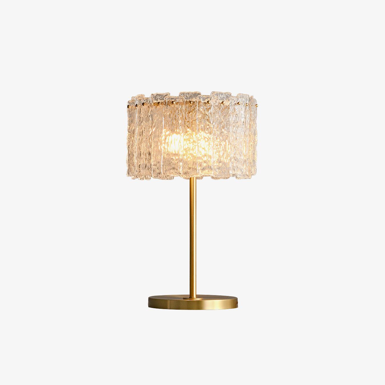 Skylar Table Lamp | Brass & Glass | Clear Finish
