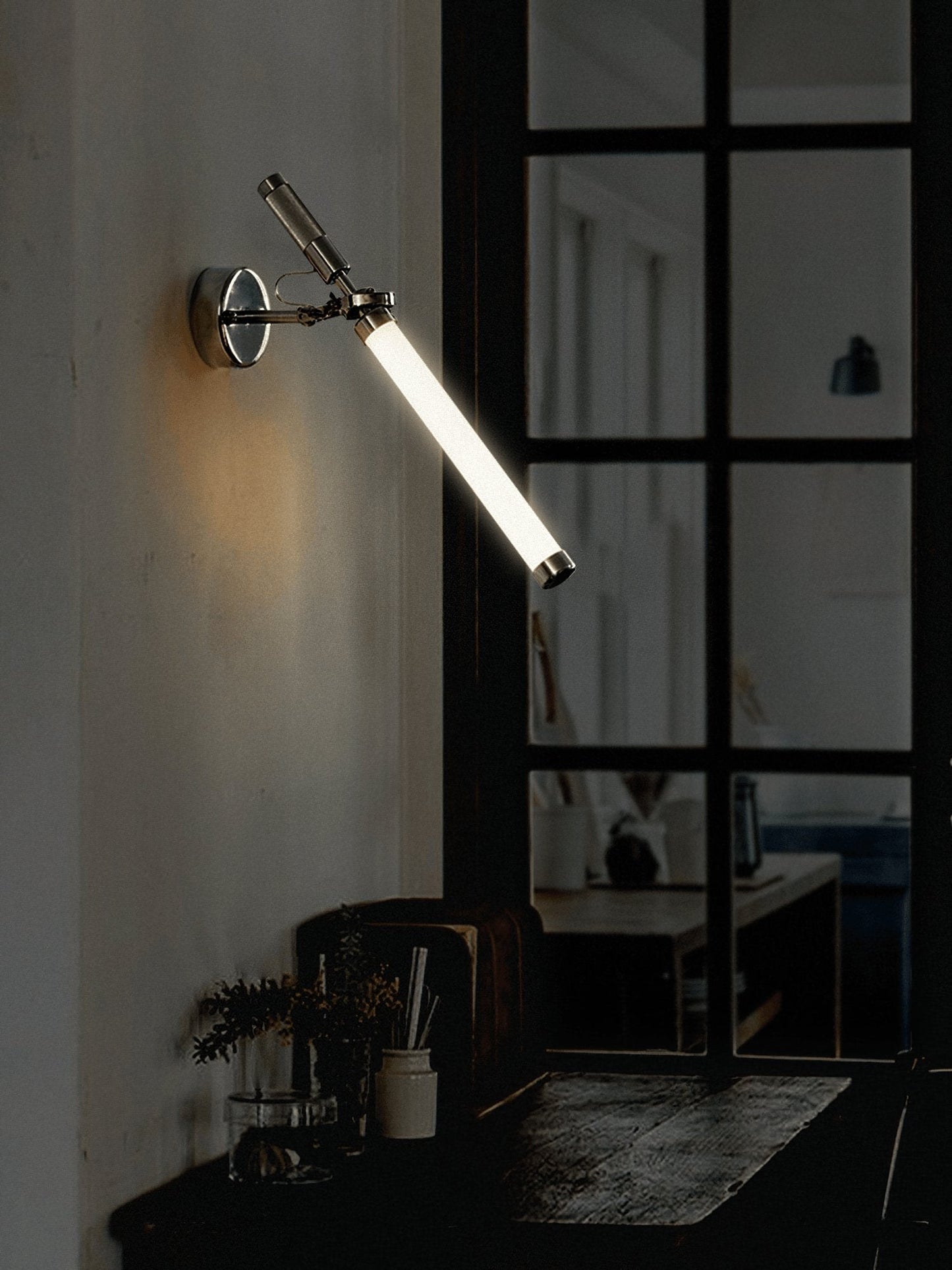 Skylark Wall Sconce | Chrome Metal & Glass | Set of 2