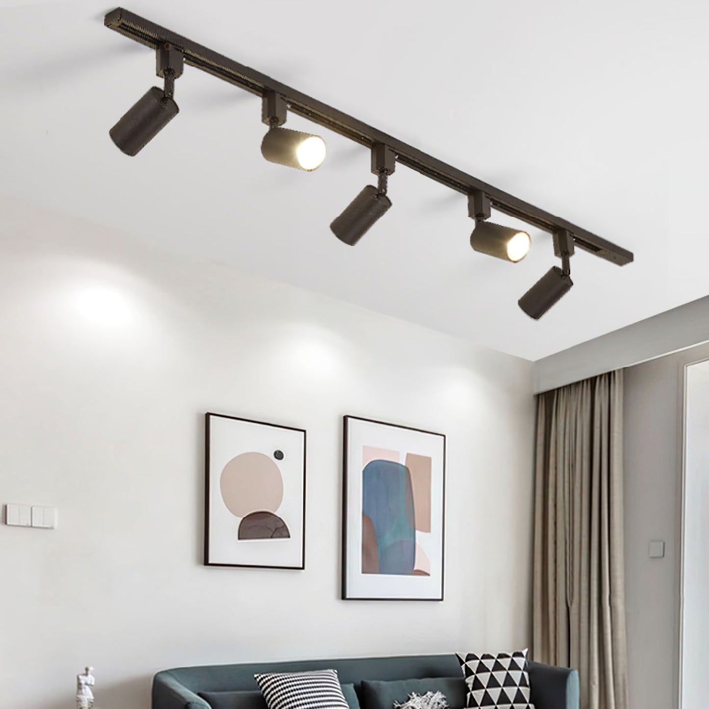 Track Light Fixture | Sleek Metal Design | 2 to 7 Lights Options