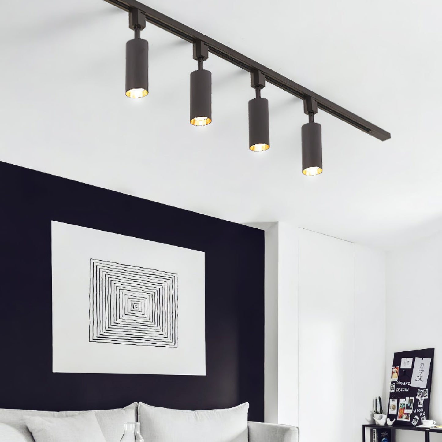Track Light Fixture | Sleek Metal Design | 2 to 7 Lights Options