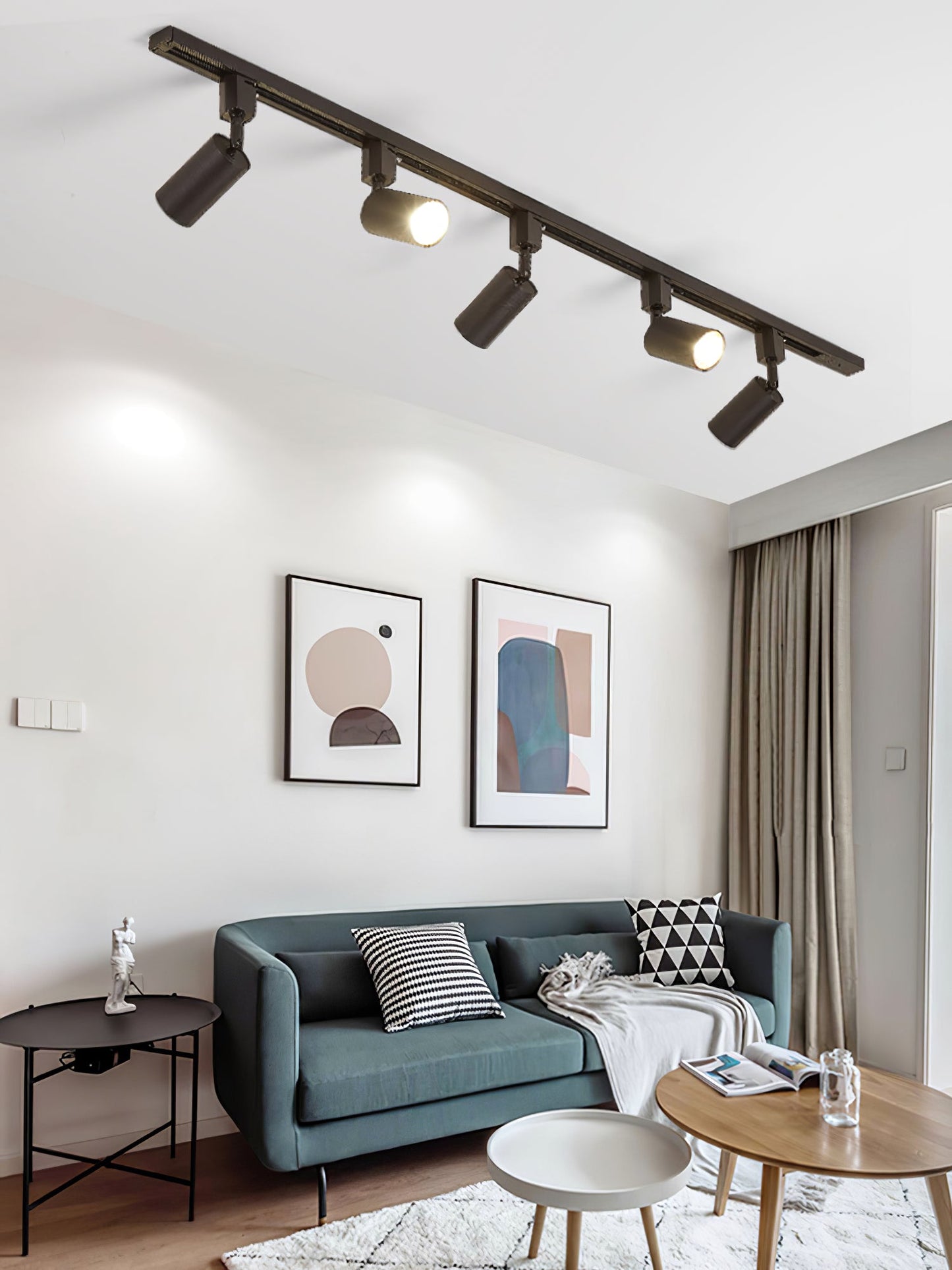 Track Light Fixture | Sleek Metal Design | 2 to 7 Lights Options