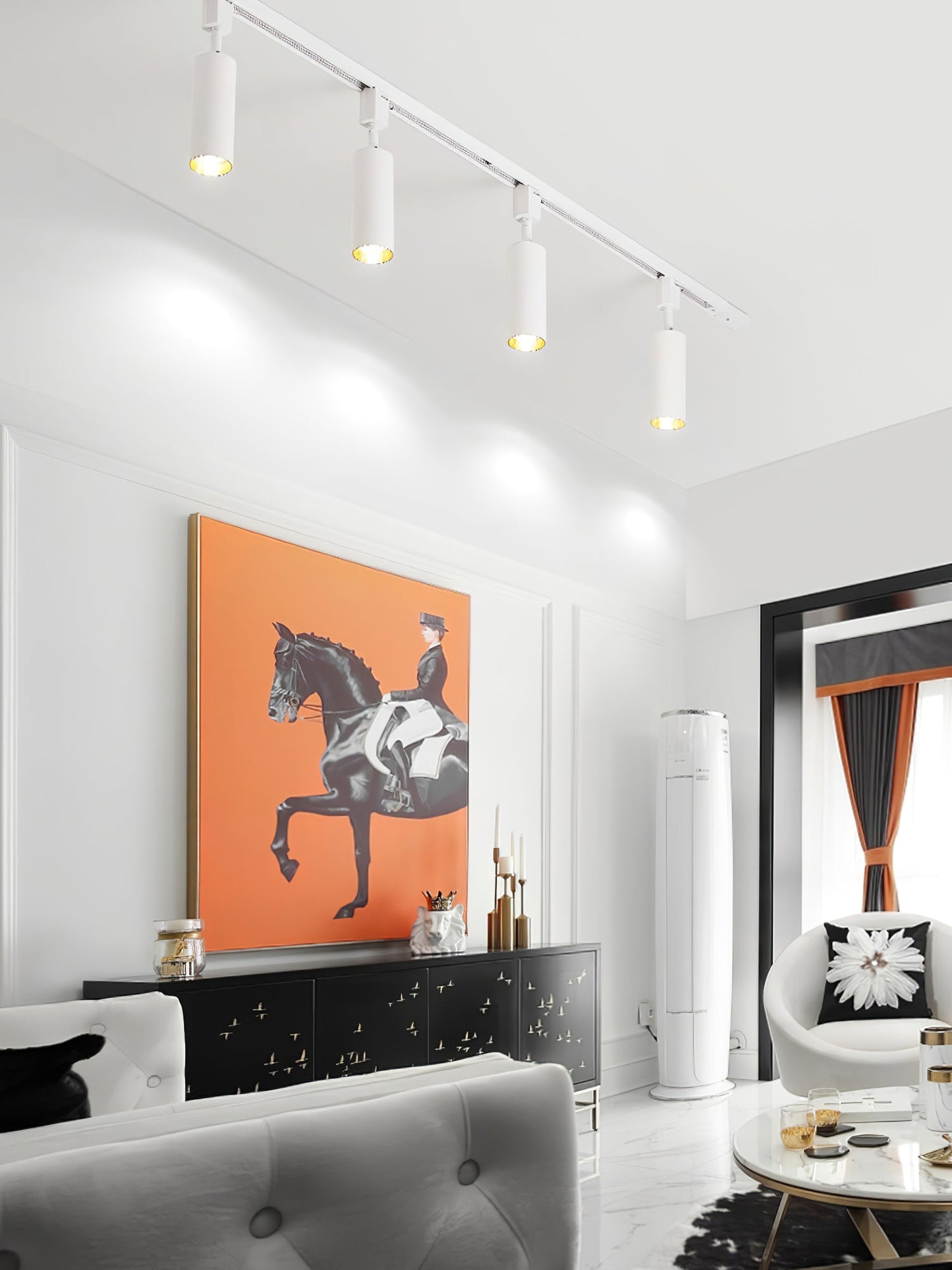 Track Light Fixture | Sleek Metal Design | 2 to 7 Lights Options