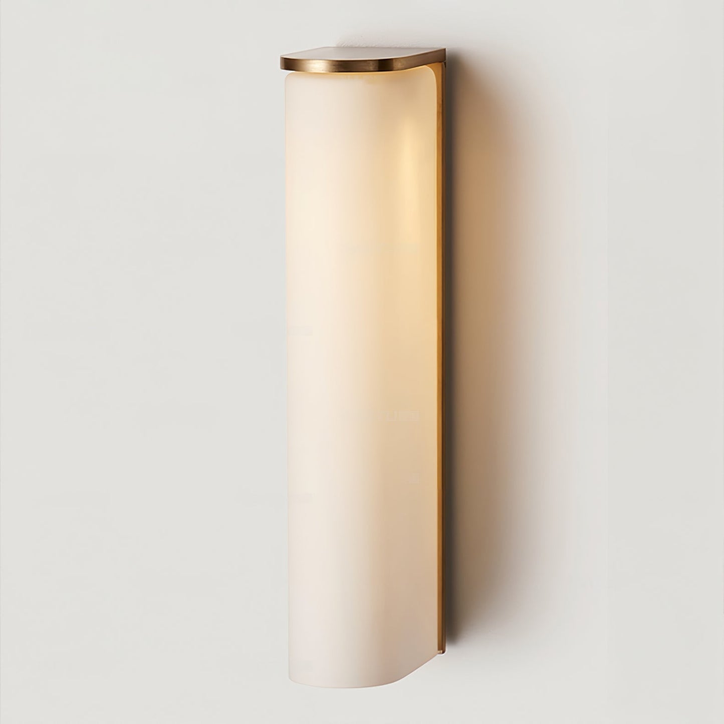 Slim Wall Lamp | Brass & Glass | Integrated LED