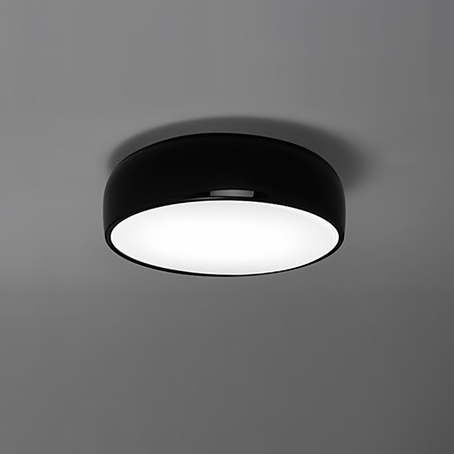 Smithfield Ceiling Light | Aluminum & Opalescent Diffuser | Black or White