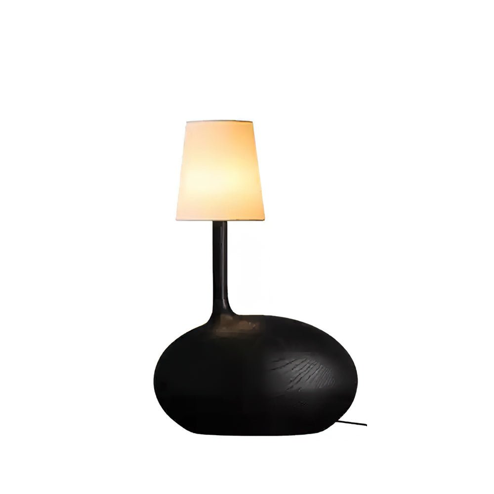 Snail Table Lamp | Wooden Base with White Shade | 30cm Diameter