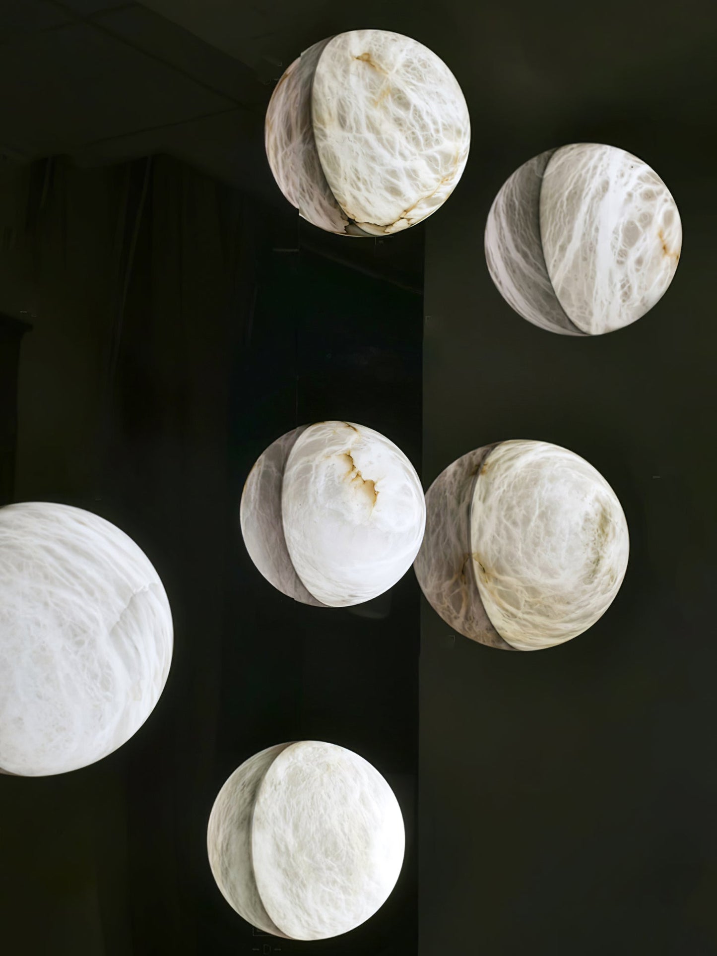 Alabaster Wall Sconce | White Finish | 15cm/20cm Diameter