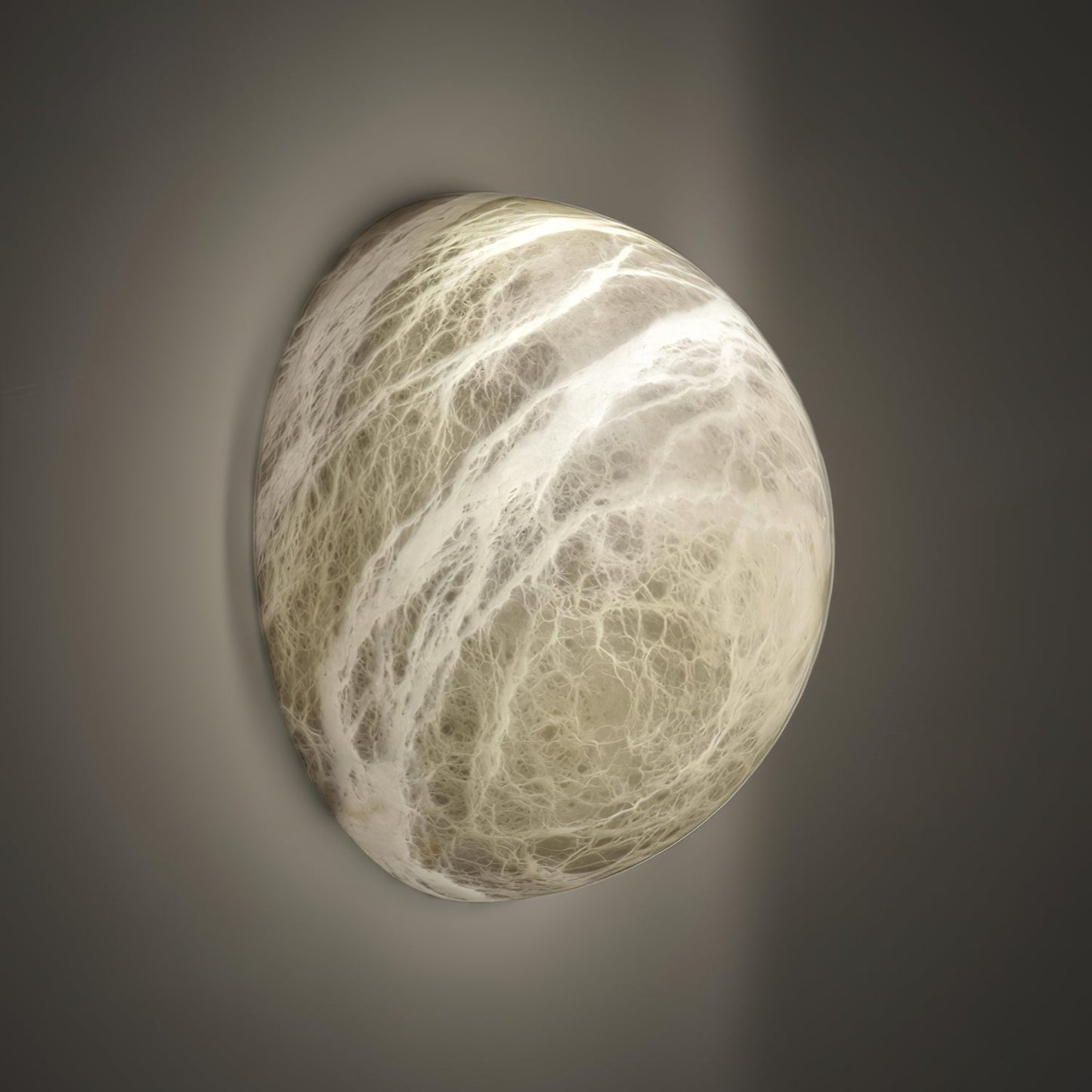 Alabaster Wall Sconce | White Finish | 15cm/20cm Diameter