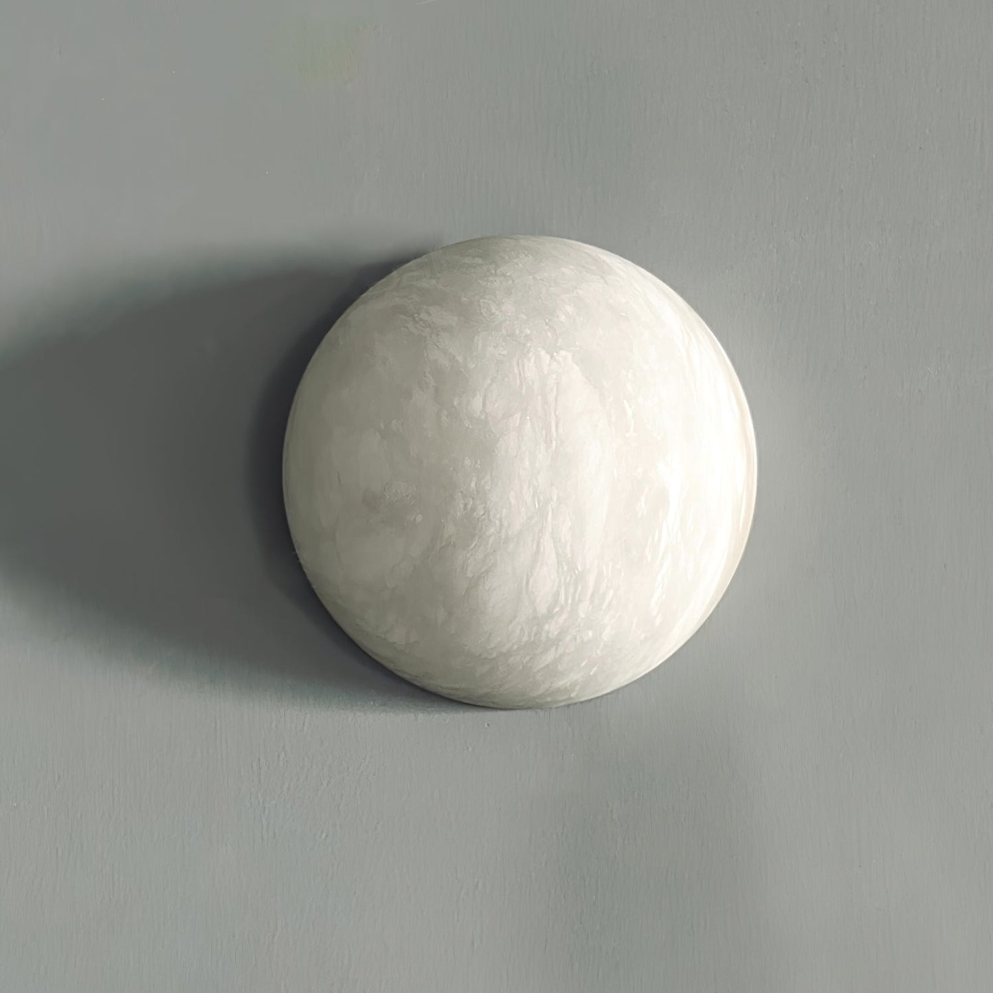 Alabaster Wall Sconce | White Finish | 15cm/20cm Diameter