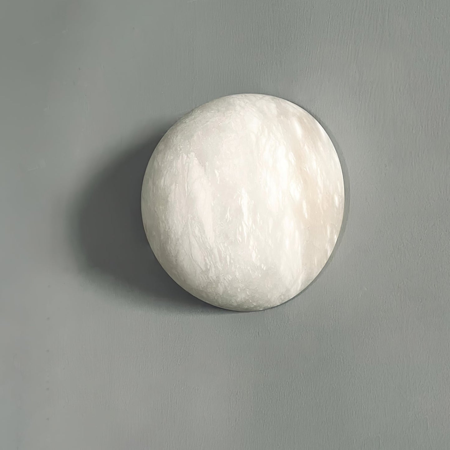 Alabaster Wall Sconce | White Finish | 15cm/20cm Diameter