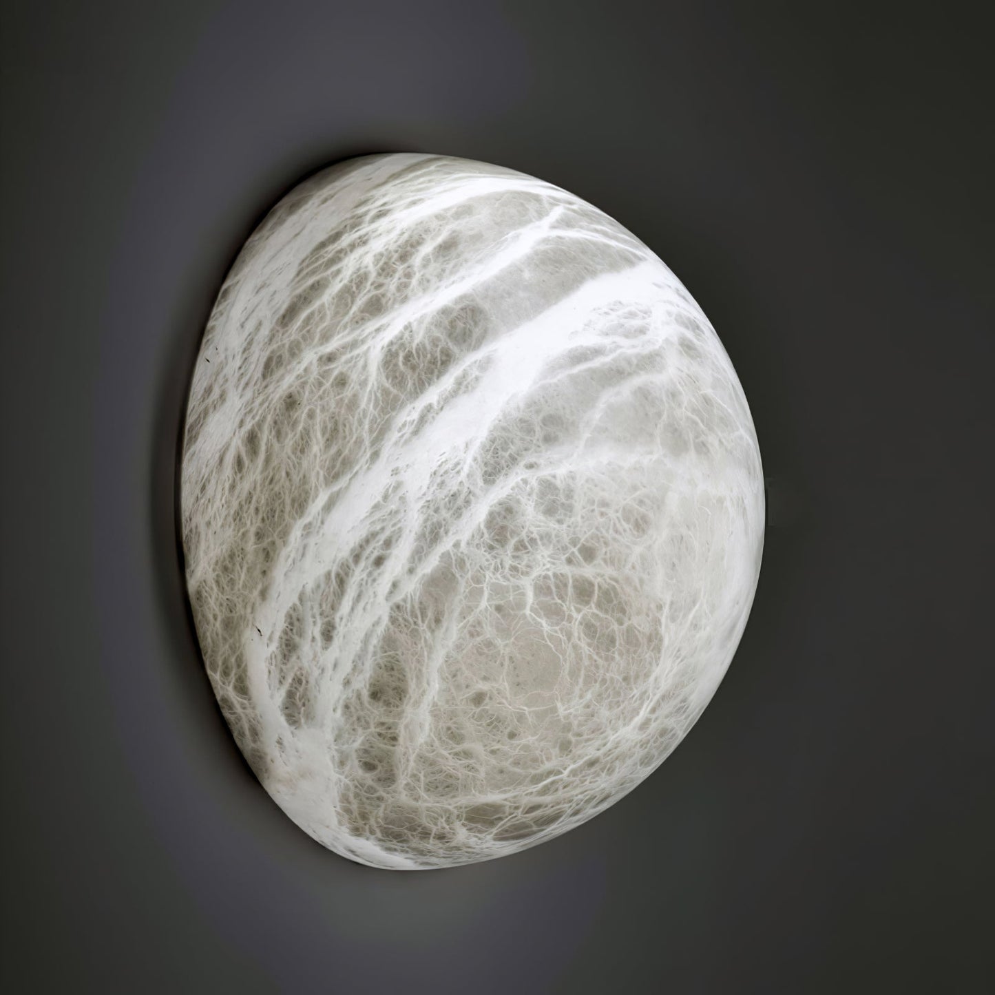 Alabaster Wall Sconce | White Finish | 15cm/20cm Diameter