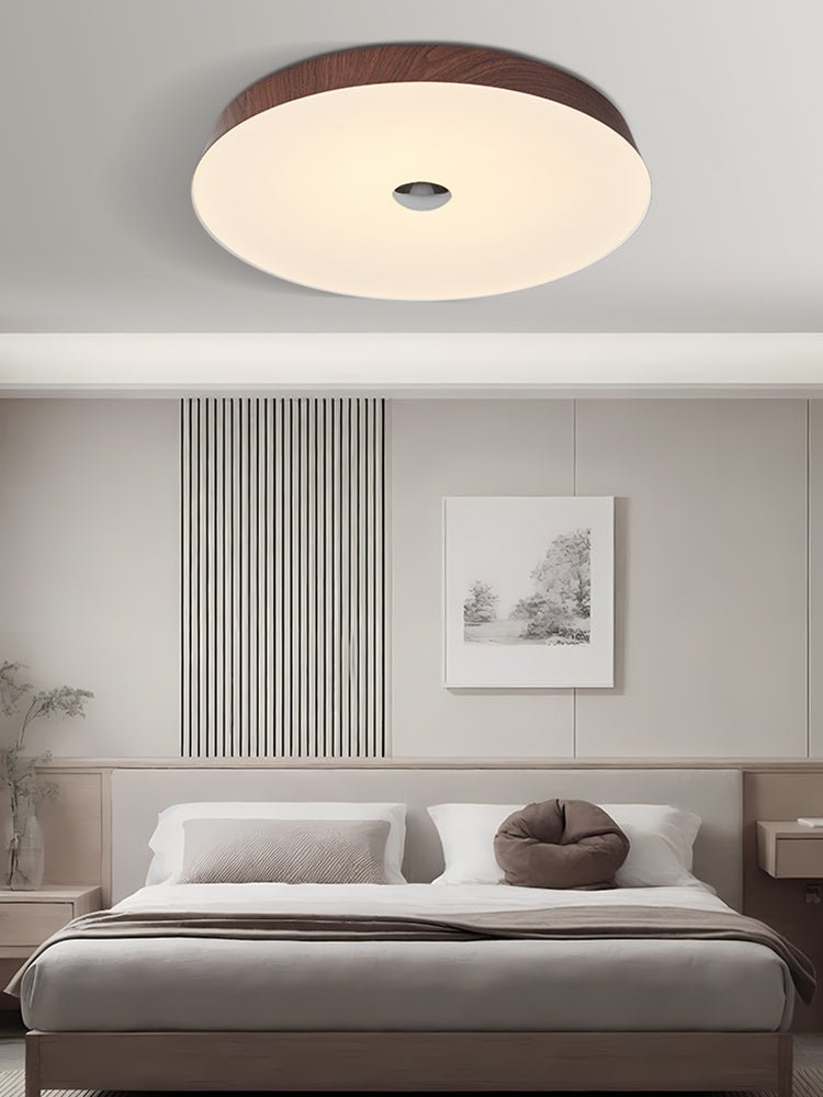 Woodgrain Ceiling Light | Integrated LED | 50cm Diameter