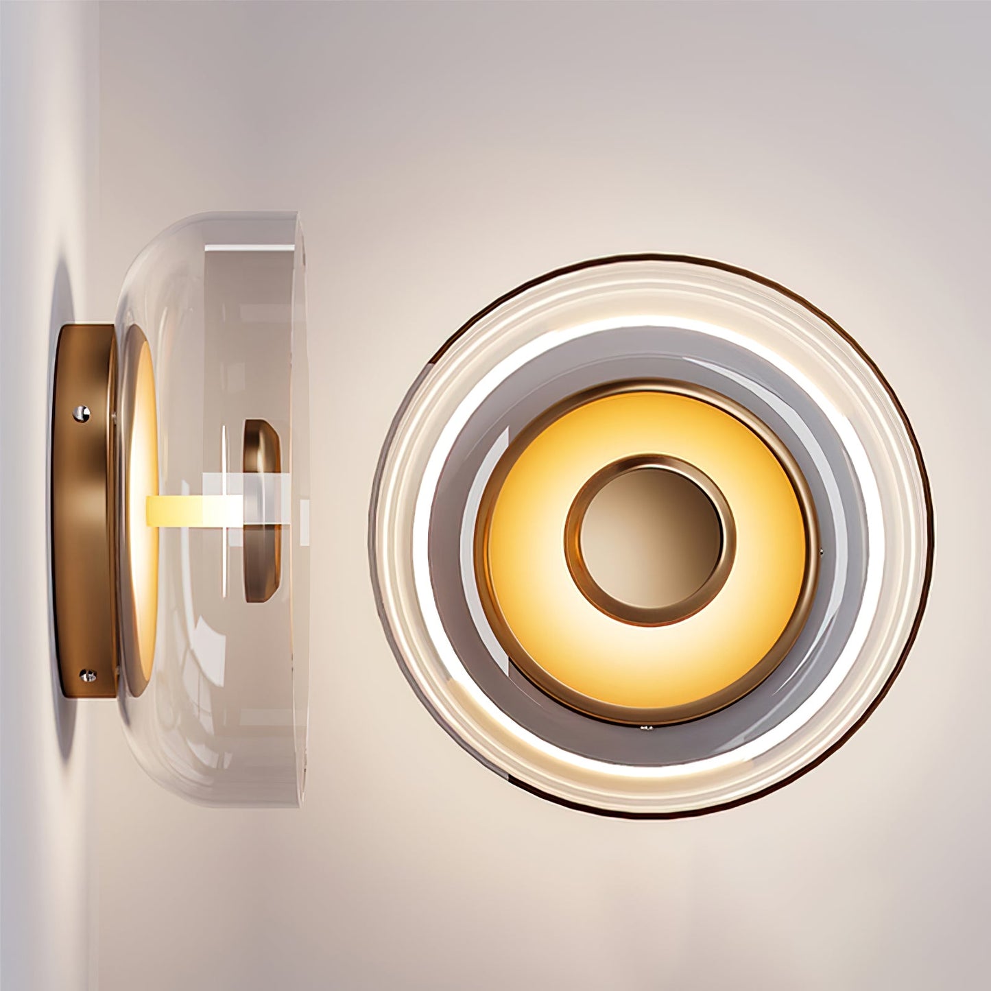 Solara Wall Light | Brass & Glass | 10cm Diameter