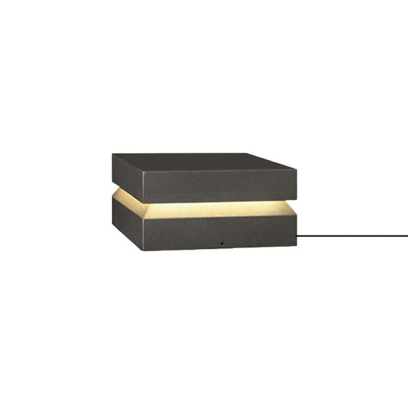 Square Post Outdoor Light | Weather-Resistant Metal & Acrylic | Black