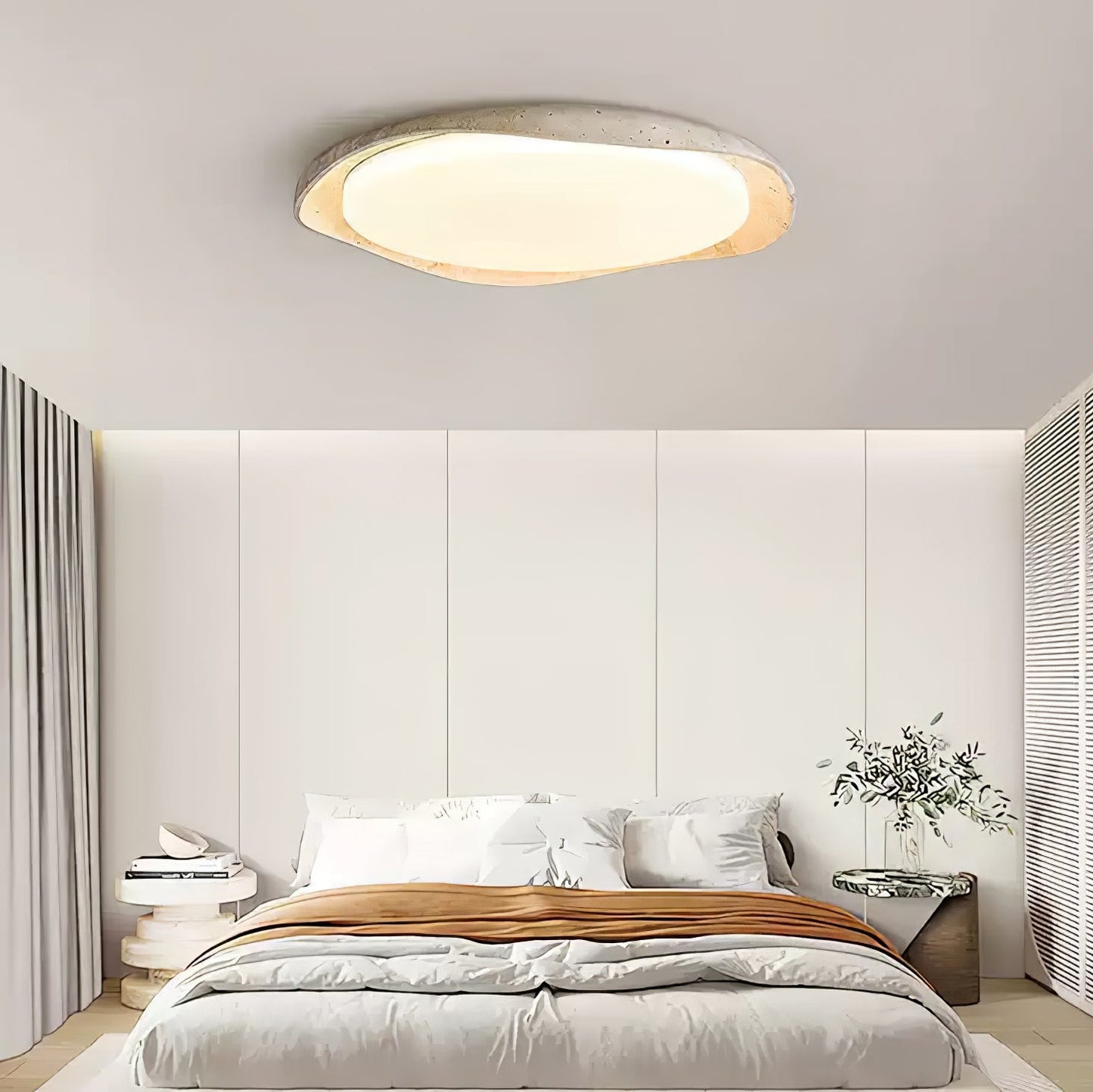 Solis Ceiling Light | Premium Yellow Travertine | Multiple Size Options