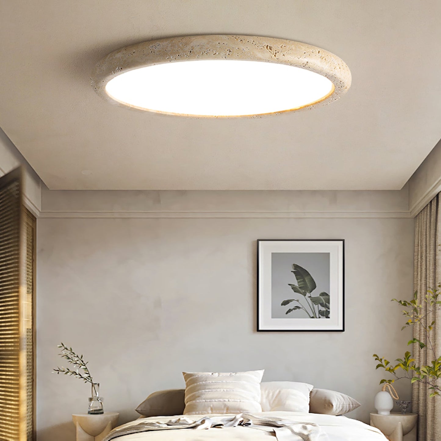 Solis Horizon Ceiling Light | Yellow Travertine | Multiple Sizes Available