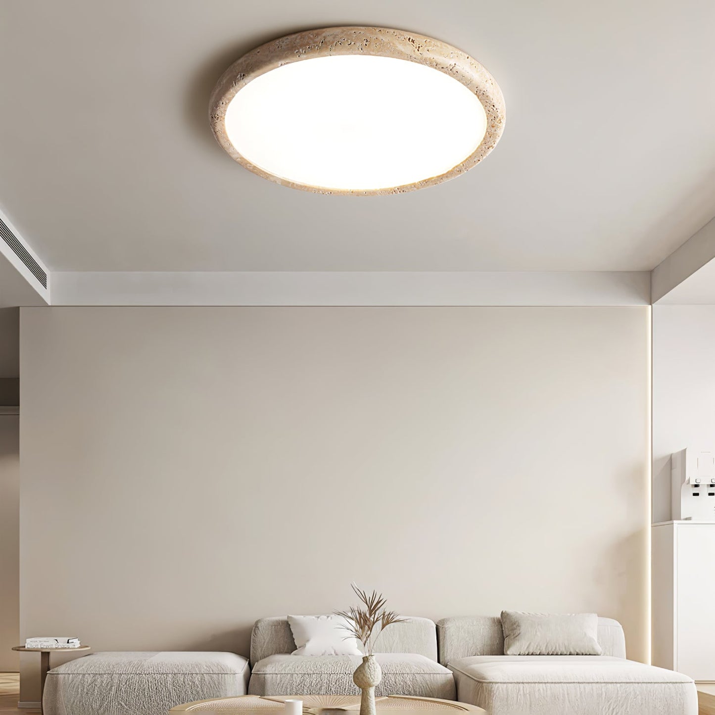 Solis Horizon Ceiling Light | Yellow Travertine | Multiple Sizes Available