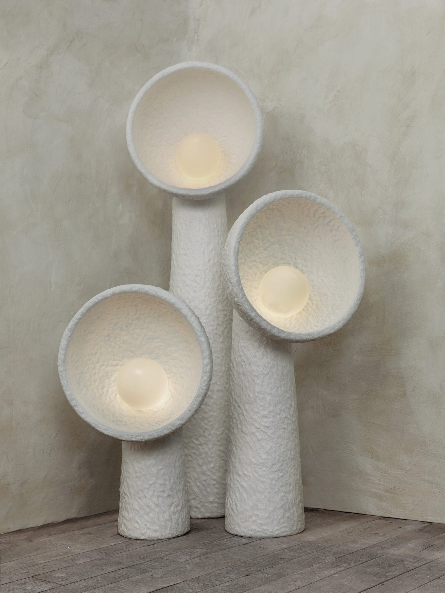 Soniah Floor Lamp | Handcrafted Resin | White