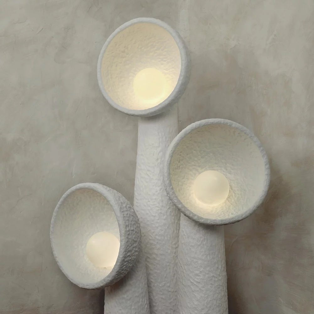Soniah Floor Lamp | Handcrafted Resin | White