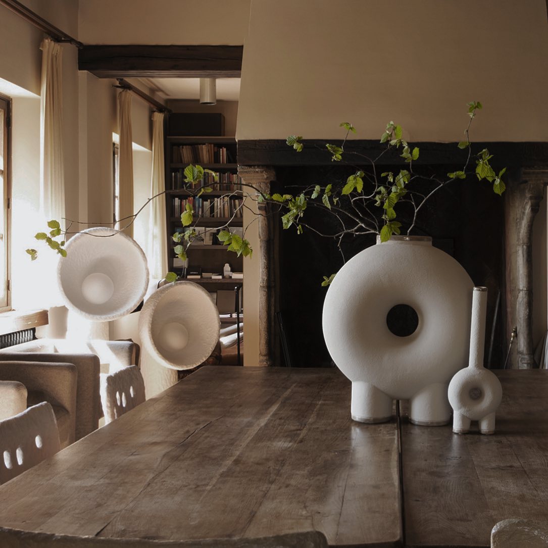 Soniah Floor Lamp | Handcrafted Resin | White