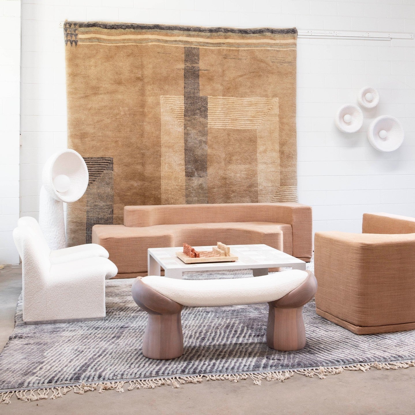 Soniah Floor Lamp | Handcrafted Resin | White