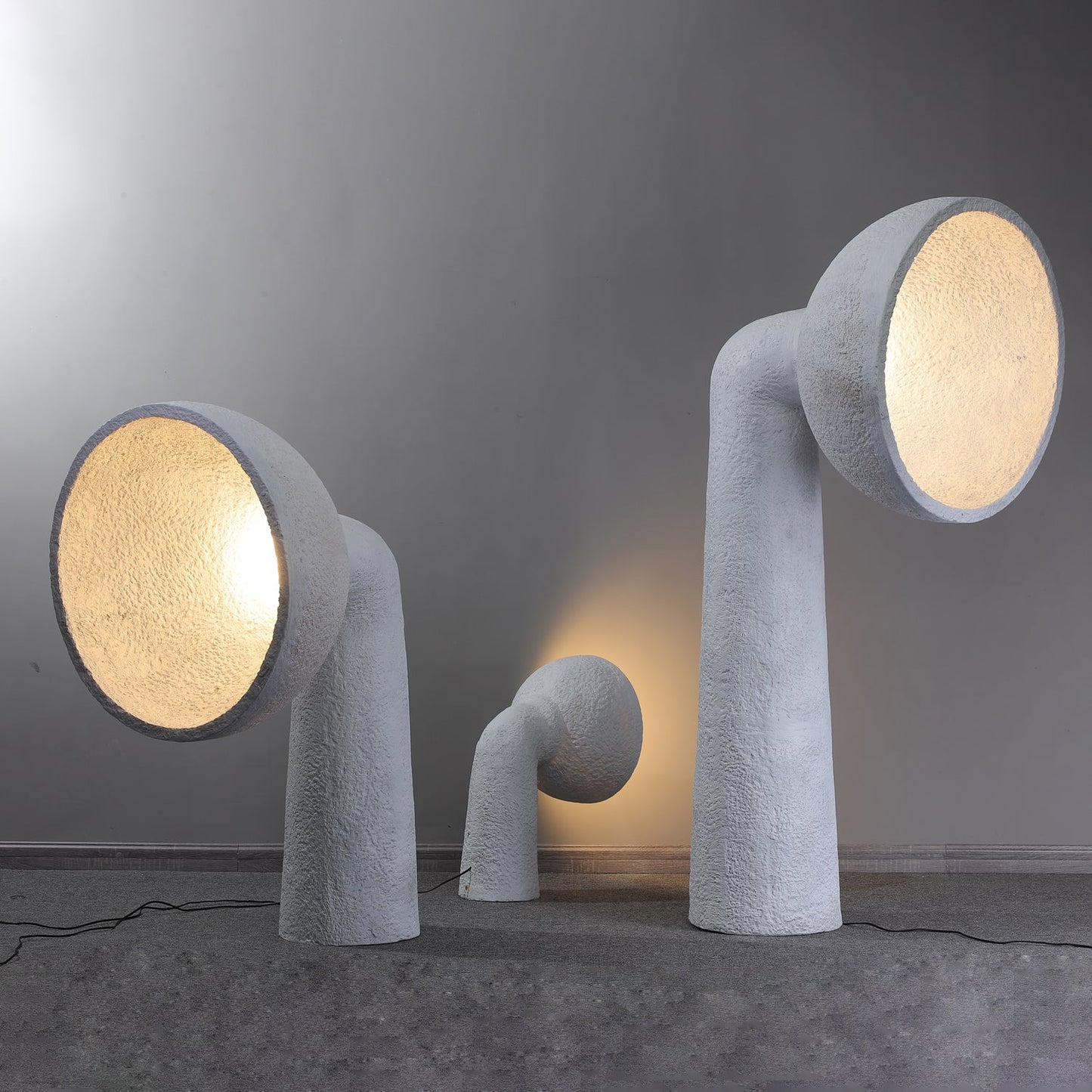 Soniah Floor Lamp | Handcrafted Resin | White