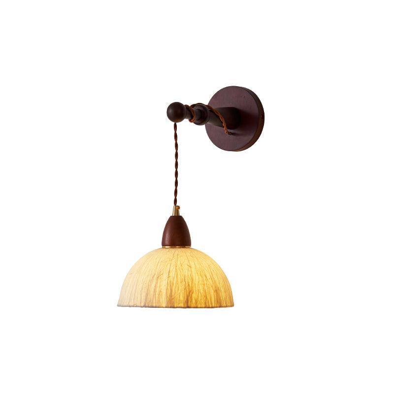Soren Wall Lamp Set | Rice Paper Shade & Walnut Wood | Adjustable Height