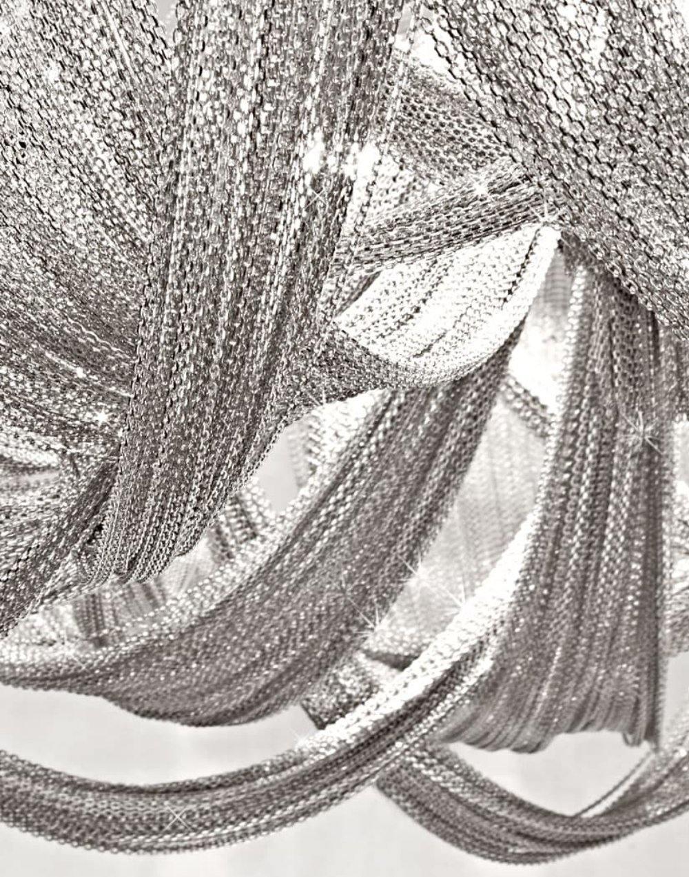Aluminum Chain Ceiling Light | Modern Metal Design | Gold & Silver Options