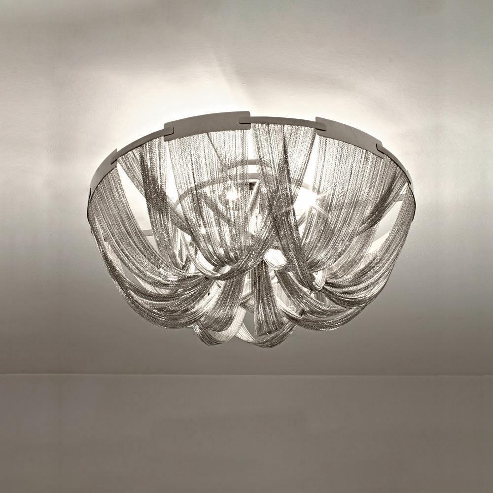 Aluminum Chain Ceiling Light | Modern Metal Design | Gold & Silver Options