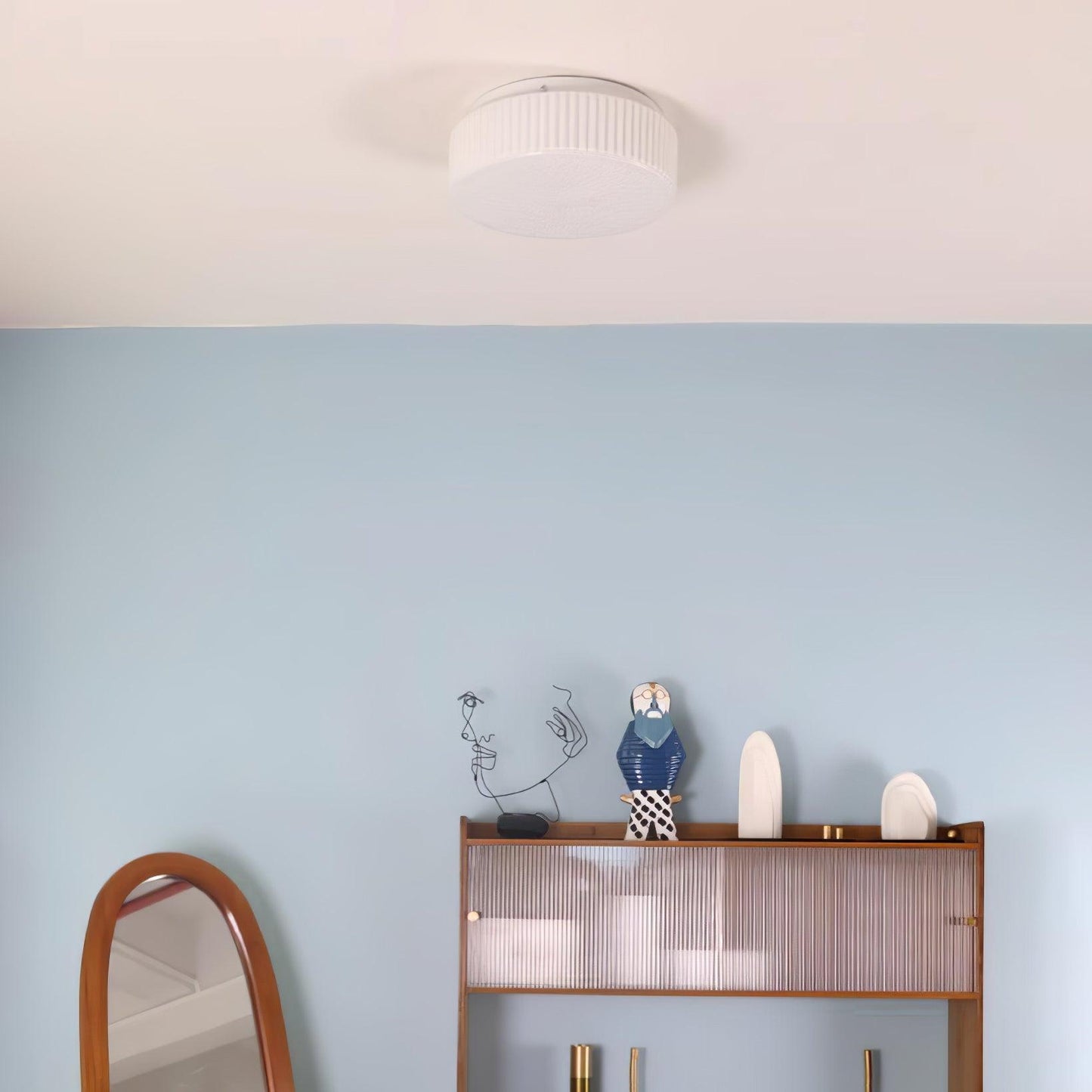 Souffle Ceiling Lamp | Creamy Yellow & White Finish | 35cm Diameter