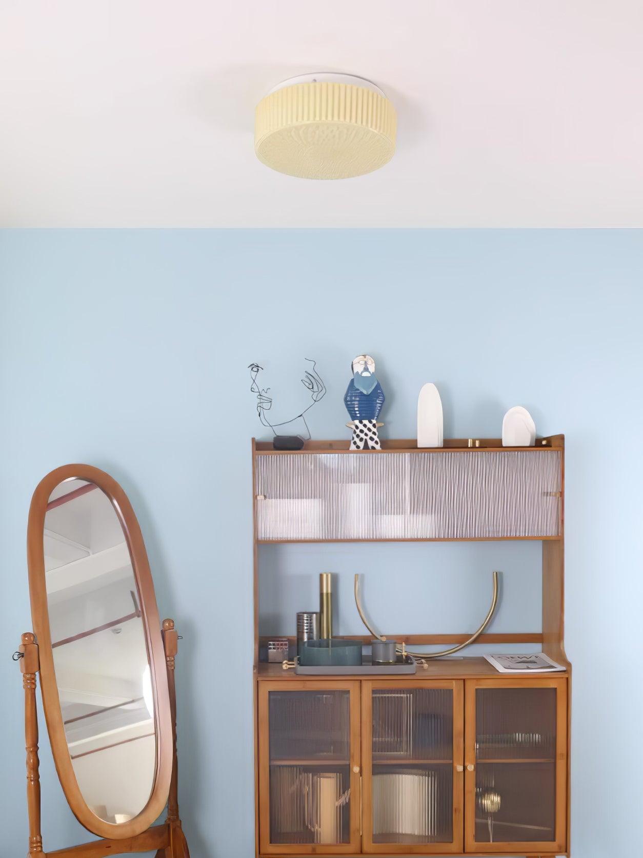 Souffle Ceiling Lamp | Creamy Yellow & White Finish | 35cm Diameter