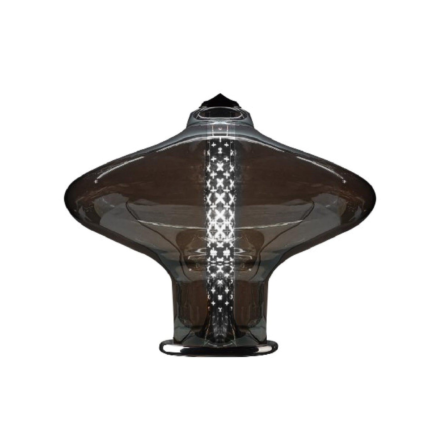 Space Age Table Lamp | Metal & Glass | Smoke Gray