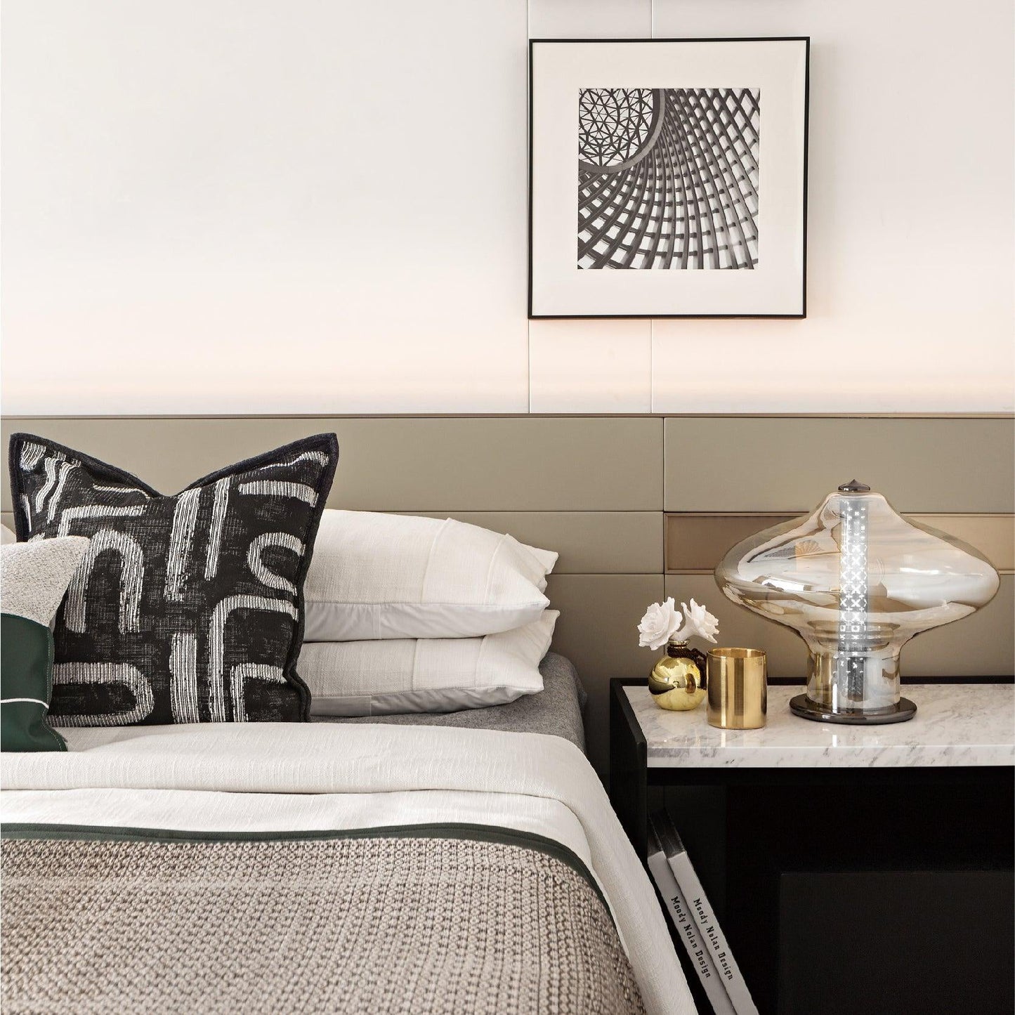 Space Age Table Lamp | Metal & Glass | Smoke Gray