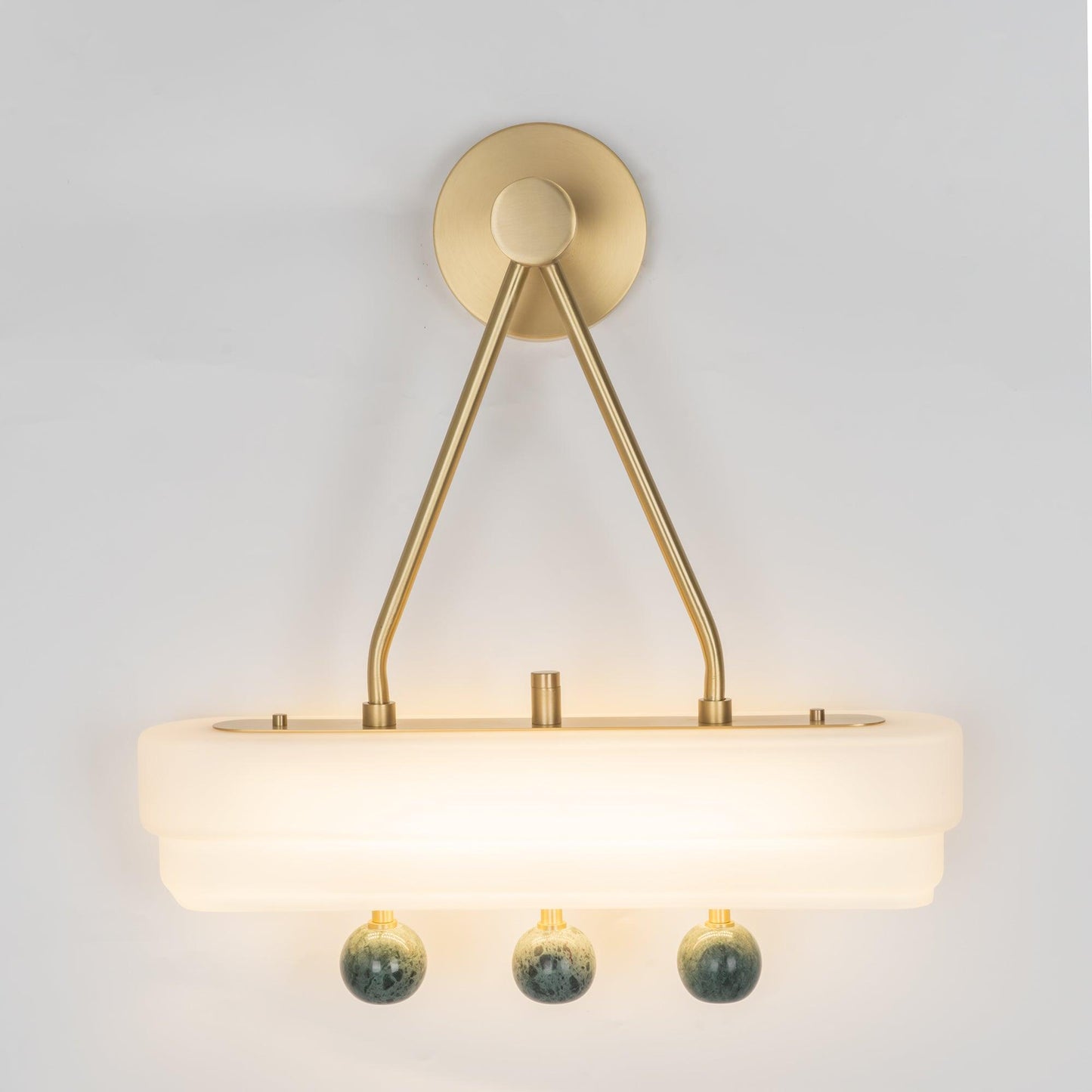 Spate Wall Light Set | Opal Acid-Etched Glass & Marble | 2-Pack