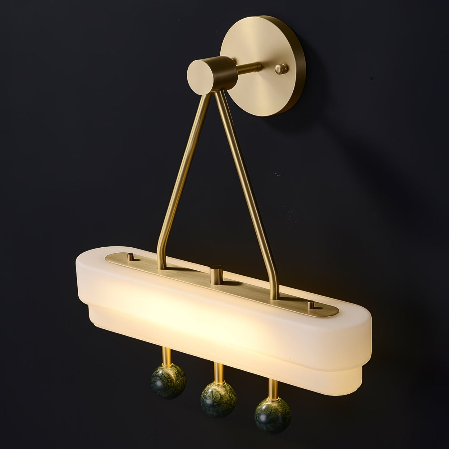 Spate Wall Light Set | Opal Acid-Etched Glass & Marble | 2-Pack