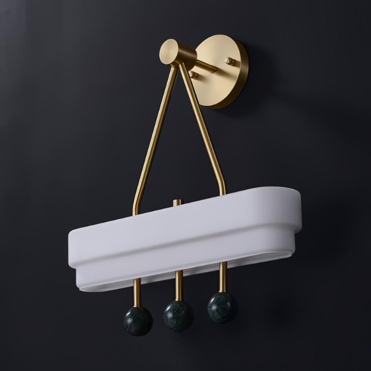 Spate Wall Light Set | Opal Acid-Etched Glass & Marble | 2-Pack