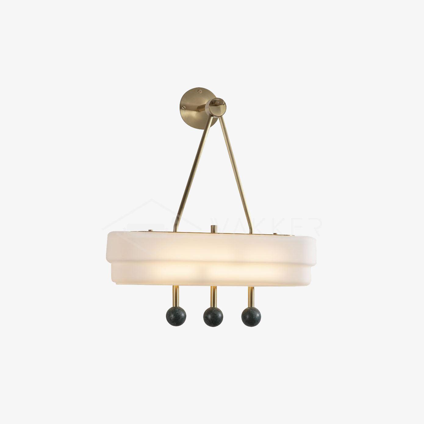 Spate Wall Light Set | Opal Acid-Etched Glass & Marble | 2-Pack