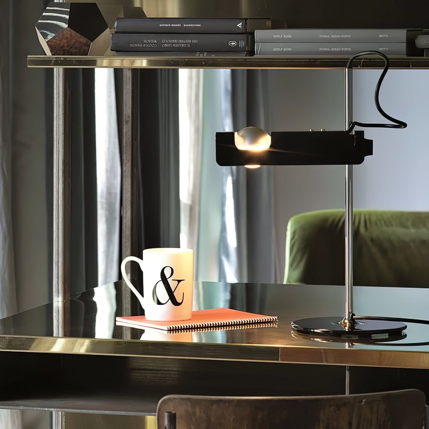 Spider Table Lamp | Metal Enameled Finish | White or Black